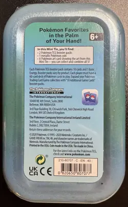 Pokemon Collectors Galar Pal Mini Tin 2020 (H24) Sobble & Rookidee Art SEALED - Image 2