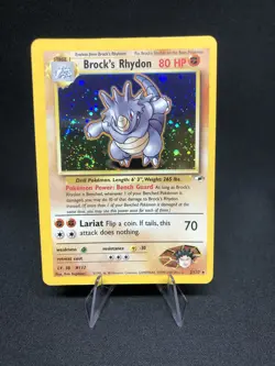Brock’s Rhydon 2/132 Pokemon Gym Heroes Holo Rare - Image 1