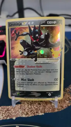 LP Pokemon TCG Greninja Gold Star SWSH144 Celebrations Black Star Promo - Image 1