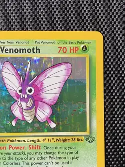 Holo Venomoth Jungle 13/64 WotC 1999 Pokemon Vintage - Image 3
