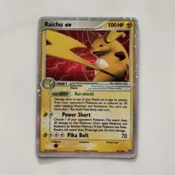 Pokemon Raichu ex EX Emerald 97/106 Rare Holo English Stage 1 100HP - Image 1