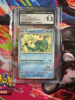 Pokemon TCG Feraligatr Black Star Promo Illustration Contest 2024 CGC 9.5 MINT+ - Image 1
