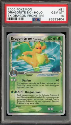 Pokemon Dragonite ex EX Dragon Frontiers Holo Ultra Rare #91 PSA 10 Gem Mint - Image 1