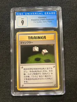 Pokemon Gambler Trainer from Japanese Fossil in a CGC 9! - Image 1