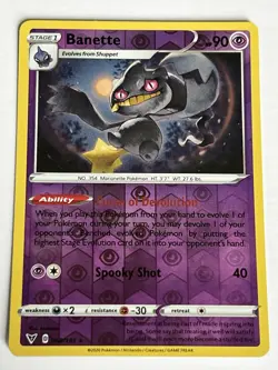 Banette 068 / 185 Pokemon SWSH Vivid Voltage 2020 Near Mint Reverse Holo Rare - Image 4