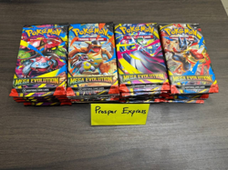 [Set of 4]-Pokemon Mega Evolution Booster Pack Art Set-ME01-Factory Sealed - Image 1