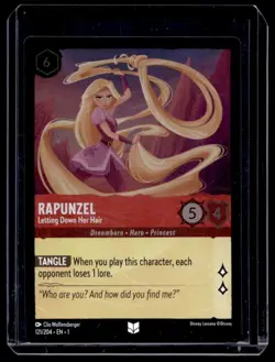 Disney Lorcana The First Chapter Rapunzel Letting Down Her Hair Foil 121/204 - Image 1