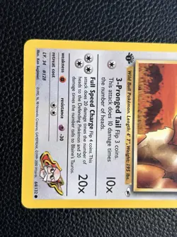 Pokemon Card Blaine's Tauros 64/132 Gym Heroes - NM 1st Edition - Image 3