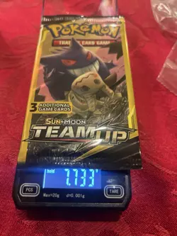Pokemon 2018 Team Up 3 Card Pack Heavy 7.77 Grams New Sealed - Image 1