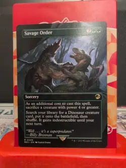 Savage Order (Borderless) Universes Beyond: Jurassic Pikachu World Collection... - Image 1