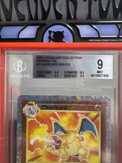 Pokemon 2002 Legendary Coll. Charizard Reverse Holo 3/110 - BGS 9 Beckett - Image 4