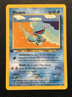 Pokemon - Neo Genesis - Wooper 82/111 - 1st Edition Condition (NM) - Image 1