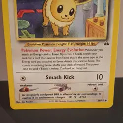 Eevee Uncommon Unlimited Neo Discovery 38/75 HP Pokemon TCG - Image 3