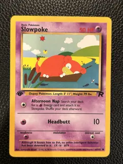 Pokemon TCG Slowpoke Team Rocket 67/82 Common Card WOTC 2000 - Image 1