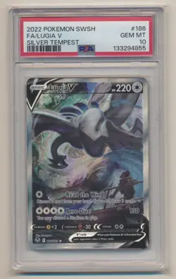 PSA 10 Pokemon Silver Tempest Full Art Lugia V 186/195 GEM MINT Condition!! - Image 1