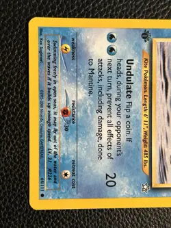 Pokemon Mantine Common 1st Edition Neo Genesis 064/111 NM - Image 3