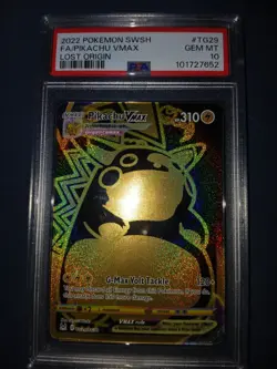 2022 Pokemon SWSH FA/Pikachu VMAX Lost Origin TG29 PSA 10 GEM MT - Image 1