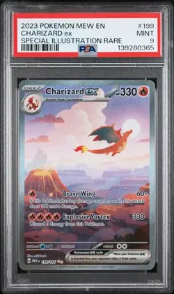 PSA 9 MINT Charizard ex 199/165 Sv: Scarlet & Violet 151 Holo Pokemon 2023 - Image 1
