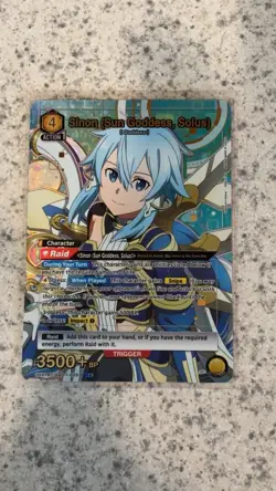 Union Arena CCG Sword Art Online Sinon (Sun Goddess, Solus) SAO-1-025 Alt Art SR - Image 1