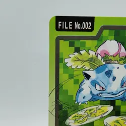 Pokemon Cards Bandai Carddass Ivysaur File No.002 1997 VG Japanese i779 - Image 2