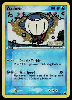 Pokemon Card - Wailmer Legend Maker 69/92 Common Reverse Holo Stamped - Image 1