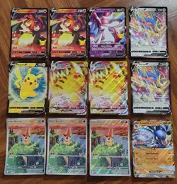 Pokemon Jumbo Card Lot 12x Pikachu, Dark Sylveon, Charizard, Victini, and more - Image 1