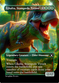 Ghalta, Stampede Tyrant - High Quality Altered Art Custom Cards - Image 1