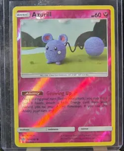 Pokemon TCG Azurill Reverse Holo Common Card 146/236 Cosmic Eclipse - Image 1