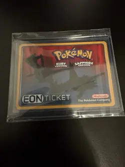 Pokemon EON Ticket Ruby & Sapphire Version e-Reader Promo Card 2003 - Image 1