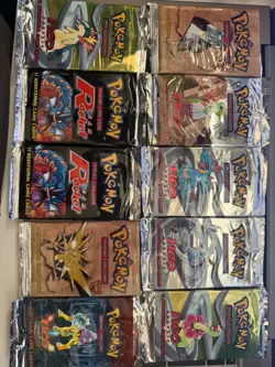Pokemon 10 genuine booster packs Pokemon TCG Opened packs Trading Cards Collect - Image 1