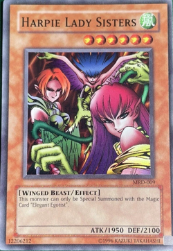 Harpie Lady Sisters - MRD-009- Super Rare Yugioh TCG Card NM - Image 1