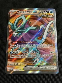 Pokemon TCG Walking Wake EX Scarlet & Violet Temporal Forces Holo Card 189/162 - Image 1