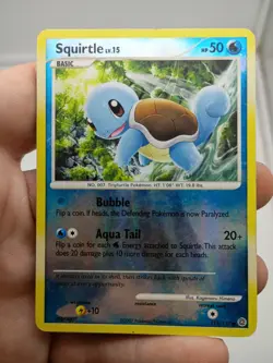 2007 Pokemon TCG Squirtle 112/132 Secret Wonders Reverse Holo Card - Image 1