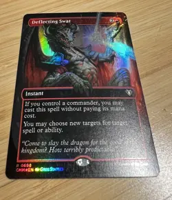 Deflecting Swat Foil Borderless Commander Masters NM MTG - Image 1