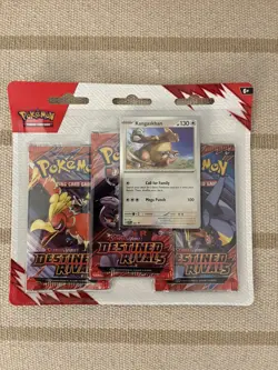 Pokemon TCG: Destined Rivals - 3-Pack Sealed Triple Blister Kangaskhan - Image 2