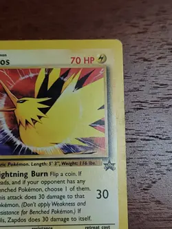 2000 POKEMON PROMO BLACK STAR 23 ZAPDOS TOSHINAO AOKI ERROR - Image 3