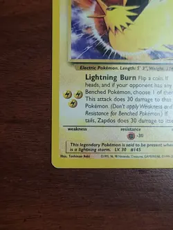 2000 POKEMON PROMO BLACK STAR 23 ZAPDOS TOSHINAO AOKI ERROR - Image 5
