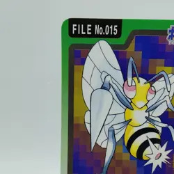 Pokemon Cards Bandai Carddass Beedrill File No.015 1997 EX Japanese i772 - Image 2