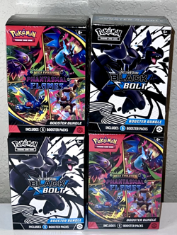 Pokemon Booster Bundle Lot Black Bolt x2, Phantasmal Flames x2 NEW SEALED - Image 1
