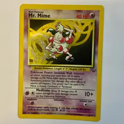 1999 Pokemon Jungle Mr Mime Holo 6/64 Vintage WOTC – Lightly Played - Image 1