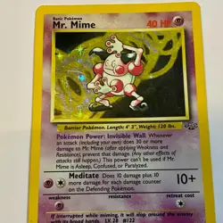 1999 Pokemon Jungle Mr Mime Holo 6/64 Vintage WOTC – Lightly Played - Image 2