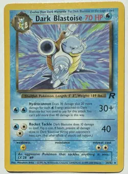 Dark Blastoise 20/82 Non-Holo Rare Team Rocket Unlimited Pokemon TCG WOTC LP - Image 1