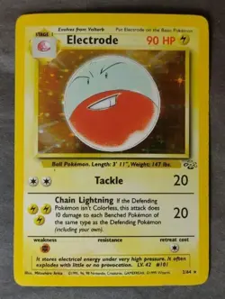 Pokemon Jungle Set Rare, Holo Electrode 2/64 (Unlimited, English) - Image 1