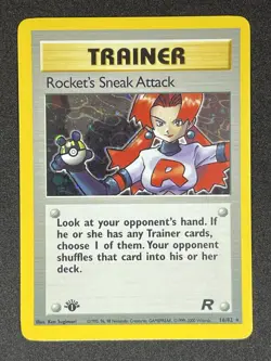 Pokemon TCG Rocket's Sneak Attack 16/82 1st Edition Team Rocket Holo - Image 1