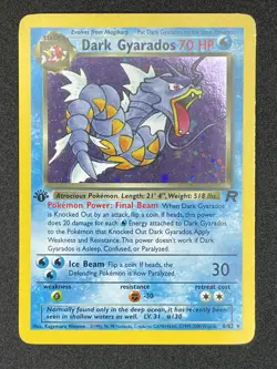 Pokemon TCG Dark Gyarados 8/82 1st Edition Team Rocket Holo - Image 1