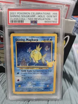 2021 POKEMON CELEBRATIONS CLASSIC COLL #66 SHINING MAGIKARP-HOLO PSA 10 - Image 1