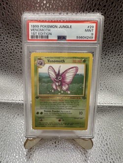 1999 Pokemon Jungle Venomoth 1st Edition PSA 9 - Image 1