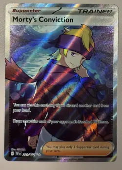 POKEMON TCG Morty's Conviction 201/162 SV05: Temporal Forces Holo - Image 1