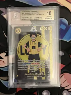 BGS 10 One Piece Monkey D Luffy BVB Borussia Dortmund Matchday Promo ST13-003 EN - Image 1