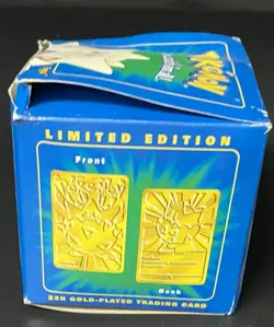 TOGEPI 1999 POKEMON 23K GOLD-PLATED CARD BALL BURGER KING NINTENDO - Image 3